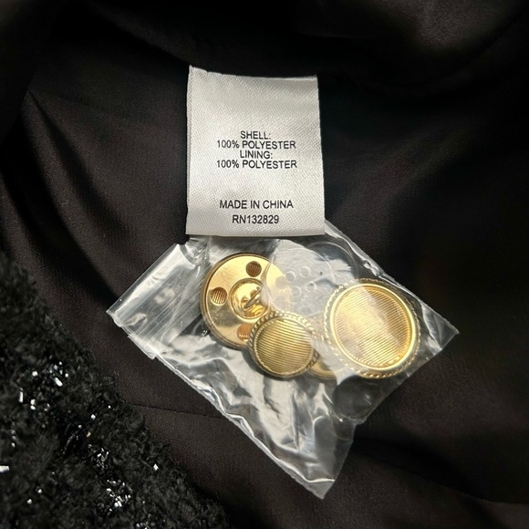 Revolve Assignment Bianca Jacket in Black Tweed Revolve Square Neck Size XS NWOT - Picture 14 of 16